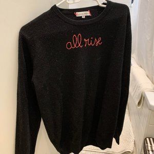 Lingua Franca Black Cashmere Sweater